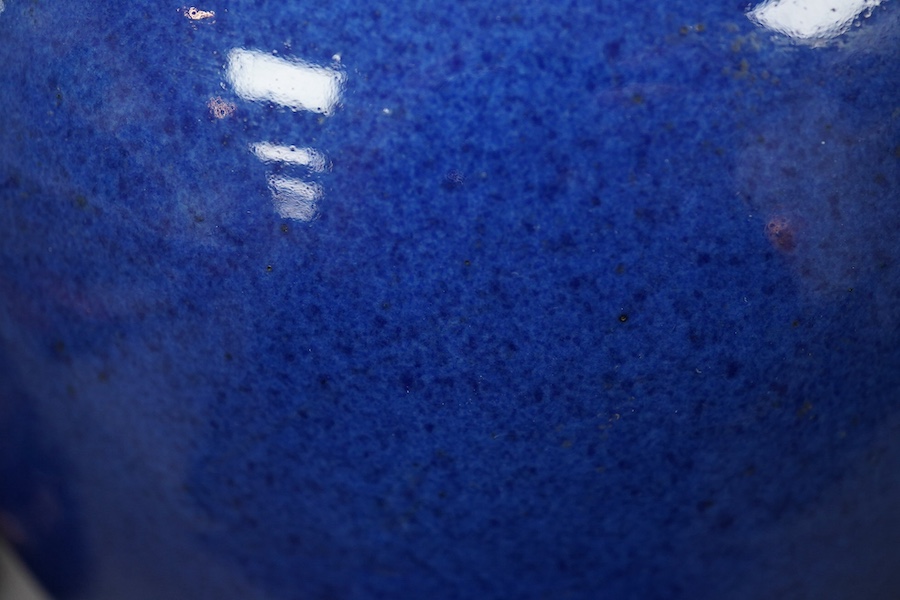 A Chinese powder blue glazed globular jar, 19th century